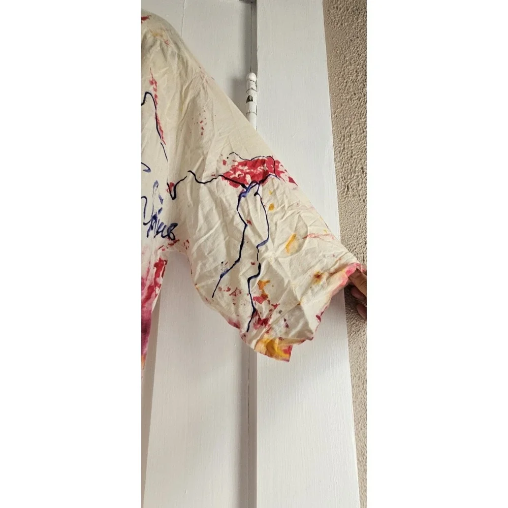 n.michautouchkine creations Pacific painted original shirt dress O/S - Picture 3 of 7